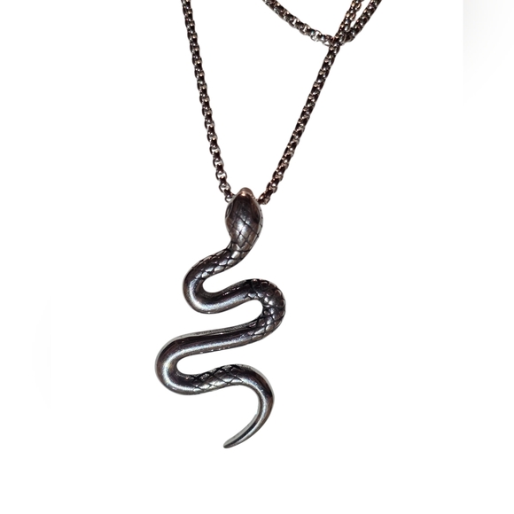 other Other - New Stainless Steel Snake Chain Necklace for Reptile Lovers